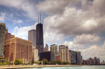 Image showing Downtown Chicago, IL in the sunny day
