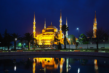 Image showing Sultan Ahmed Mosque (Blue Mosque) in Istanbul