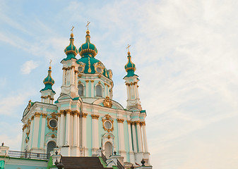 Image showing St. Andrew church in Kiev, Ukraine in the morning