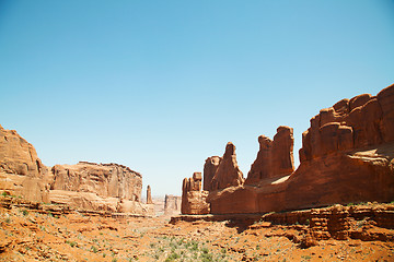 Image showing Scenic view at Arches National Park, Utah, USA