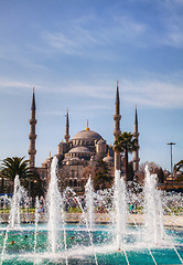 Image showing Sultan Ahmed Mosque (Blue Mosque) in Istanbul