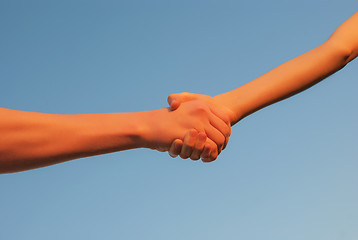 Image showing Hands shaking each other