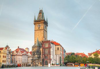 Image showing Old City Hall in Prague in the morning