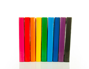 Image showing Multi color books