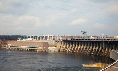 Image showing Spillway of river dam