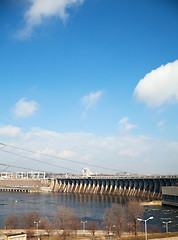 Image showing Spillway of river dam