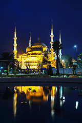 Image showing Sultan Ahmed Mosque (Blue Mosque) in Istanbul