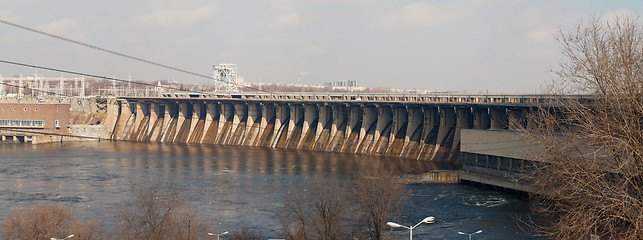 Image showing Spillway of river dam