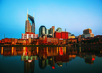 Image showing Downtown Nashville cityscape in the morning