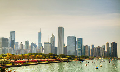 Image showing Downtown Chicago, IL on a cloudy day