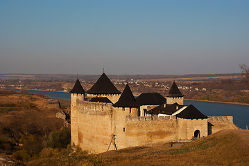 Image showing Ancient forress in Khotyn, Ukraine