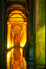 Image showing Basilica Cistern interior