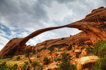 Image showing Landscape Arch in Arches National Park, Utah