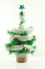 Image showing Decorated Christmas tree over white background