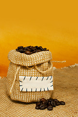 Image showing Sack with roasted coffee beans