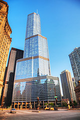 Image showing Trump International Hotel and Tower in Chicago, IL in morning