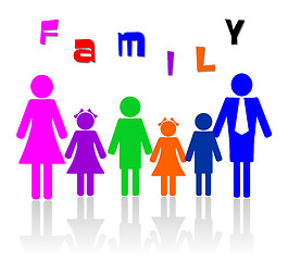Image showing Family of six members
