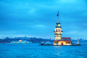 Image showing Maiden's island in Istanbul, Turkey