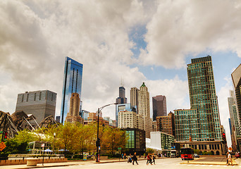 Image showing Cityscape of Chicago with the Willis Tower (Sears Tower)