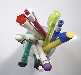 Image showing  pens, pin, pins, school, secretary