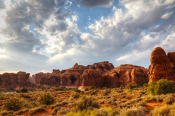 Image showing Scenic view at Arches National Park, Utah, USA