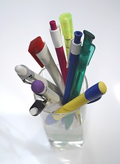 Image showing  pens, pin, pins, school, secretary