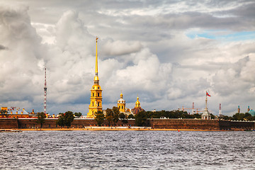 Image showing Overview of Saint Peter and Paul fortress in St. Petersburg