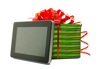 Image showing Electronic book reader with present box