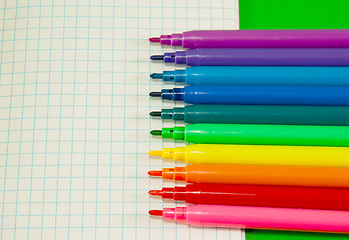 Image showing Colorful felt pens