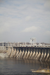 Image showing Spillway of river dam