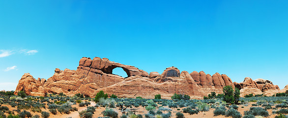 Image showing Scenic view at Arches National Park, Utah, USA