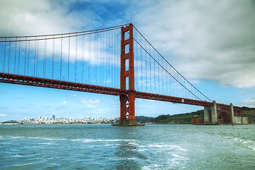 Image showing Golden Gates bridge in San Francisco bay