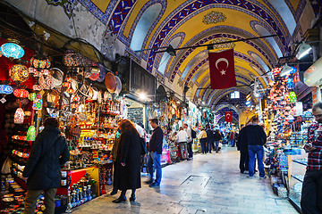 Image showing Grand Bazaar in Istanbul interior