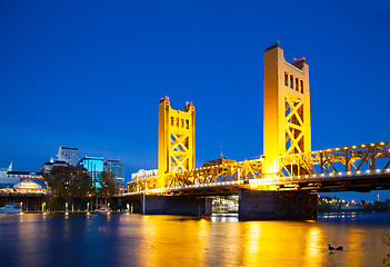 Image showing Golden Gates drawbridge in Sacramento