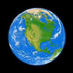 Image showing North America on Earth