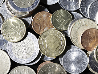 Image showing Coins on black