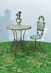 Image showing Vintage Table and Chair