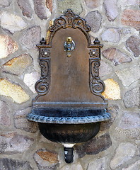 Image showing beautiful old-style fountain