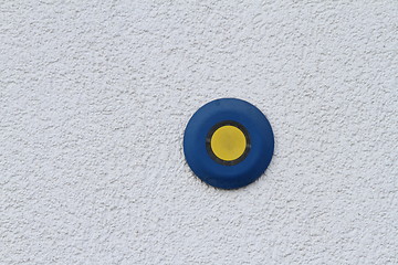 Image showing button on grunge wall