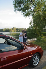 Image showing Journey to families on car