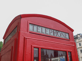 Image showing London telephone box