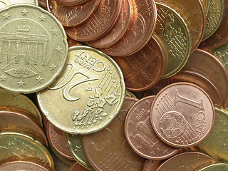 Image showing Euro coins background