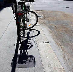 Image showing bike and its shadow