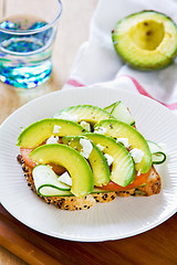 Image showing Avocado with Feta sandwich