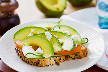 Image showing Avocado with Feta sandwich