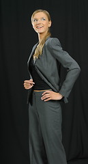 Image showing Young beautiful smiling business woman