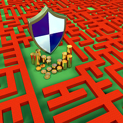 Image showing Coins Shield Maze