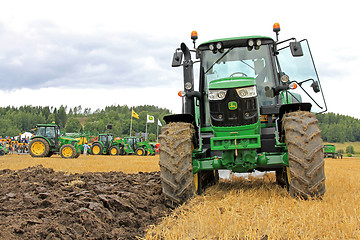 Image showing John Deere 6150M Agricultural Tractor in Agricultural Show