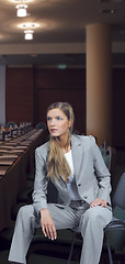 Image showing Young beautiful smiling business woman