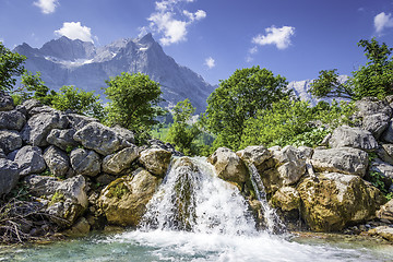 Image showing Waterfall in the Austrian Alps